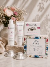 Silverette Welcome Baby Gift Set with silver keepsake items and soft gift packaging for new mothers and babies.